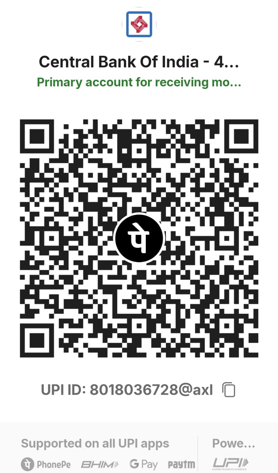 Payment QR code